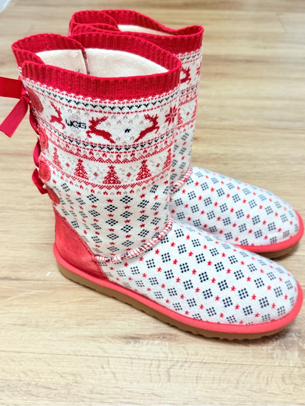 UGG Holiday sweater flat knit Boots (Special Edition) 20th Zappos anniversary